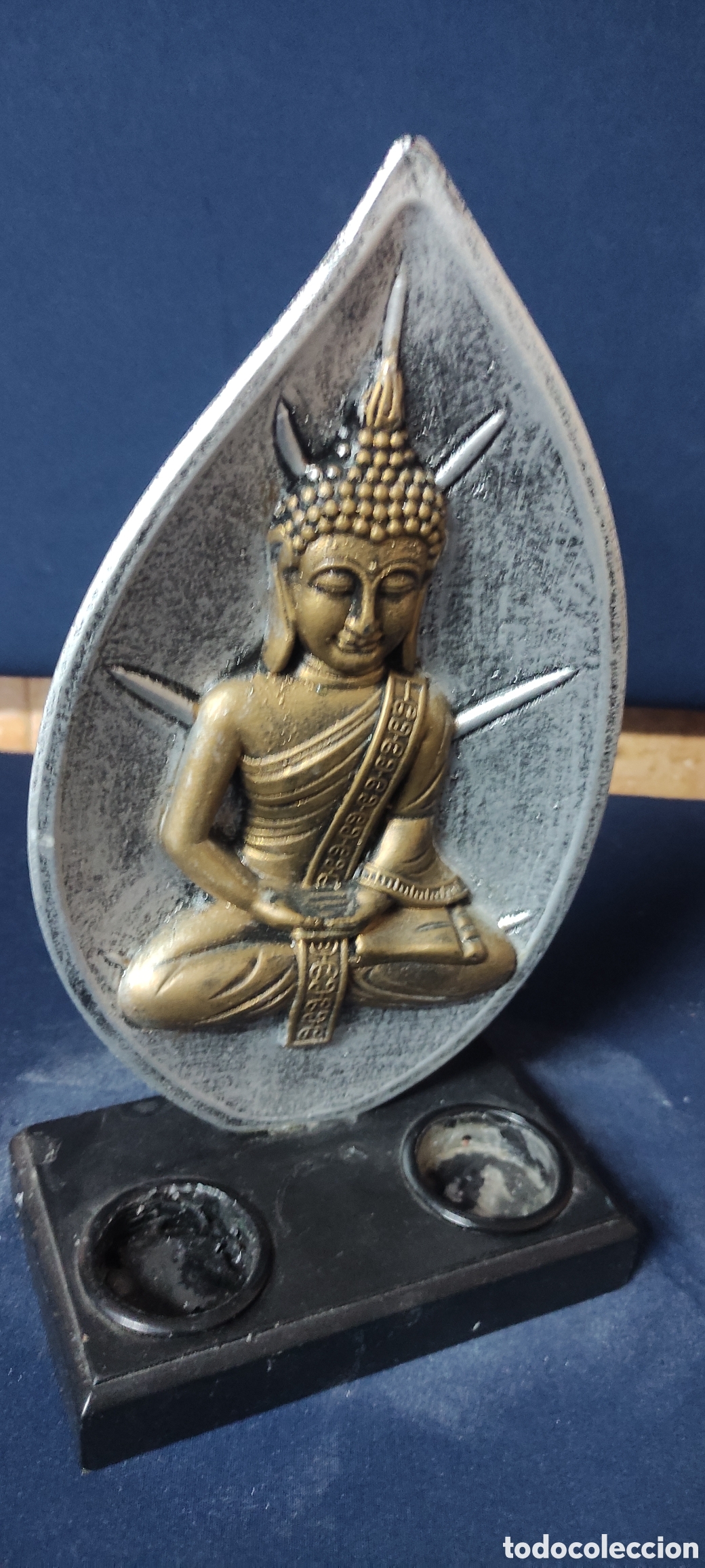 Antig&uuml;edades: FIGURA BUDA PORTA VELAS - Foto 2