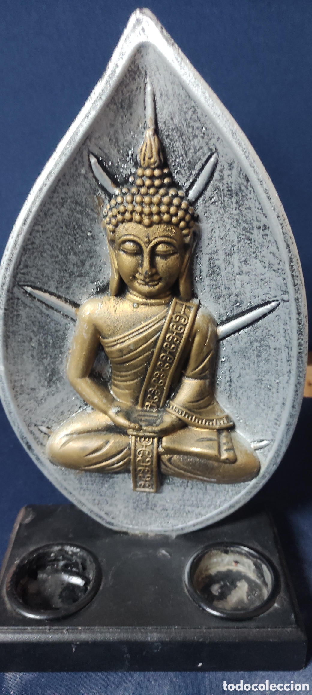 Antig&uuml;edades: FIGURA BUDA PORTA VELAS - Foto 5