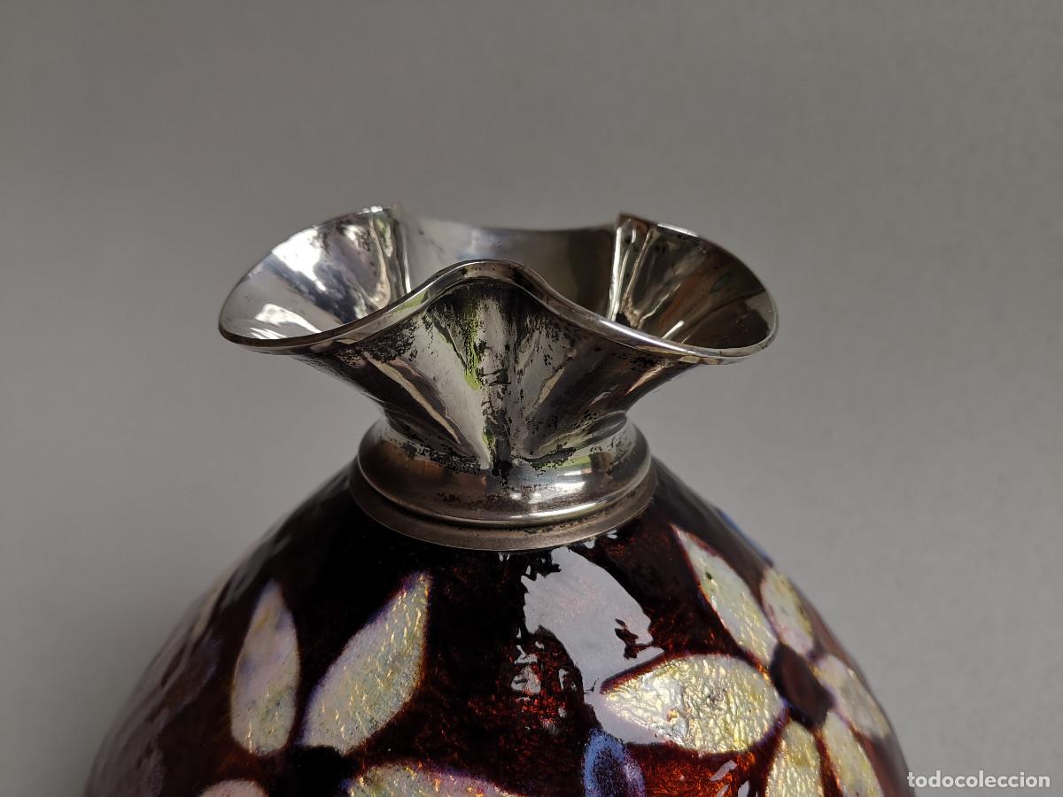 Antig&uuml;edades: JARRON DE PLATA CON ESMALTE - Foto 8