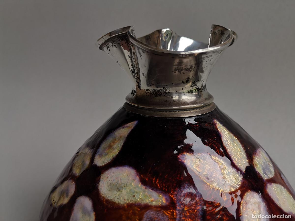 Antig&uuml;edades: JARRON DE PLATA CON ESMALTE - Foto 9