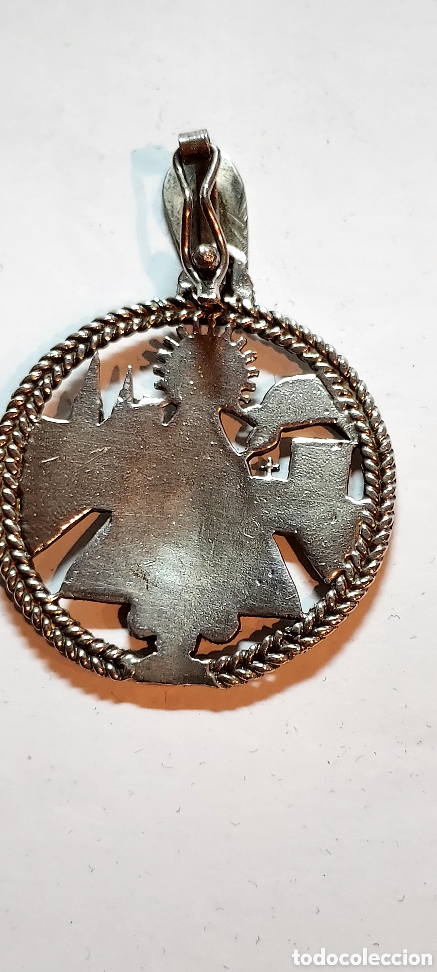 Antig&uuml;edades: MEDALLA DE PLATA VIRGEN DE COVADONGA - Foto 4