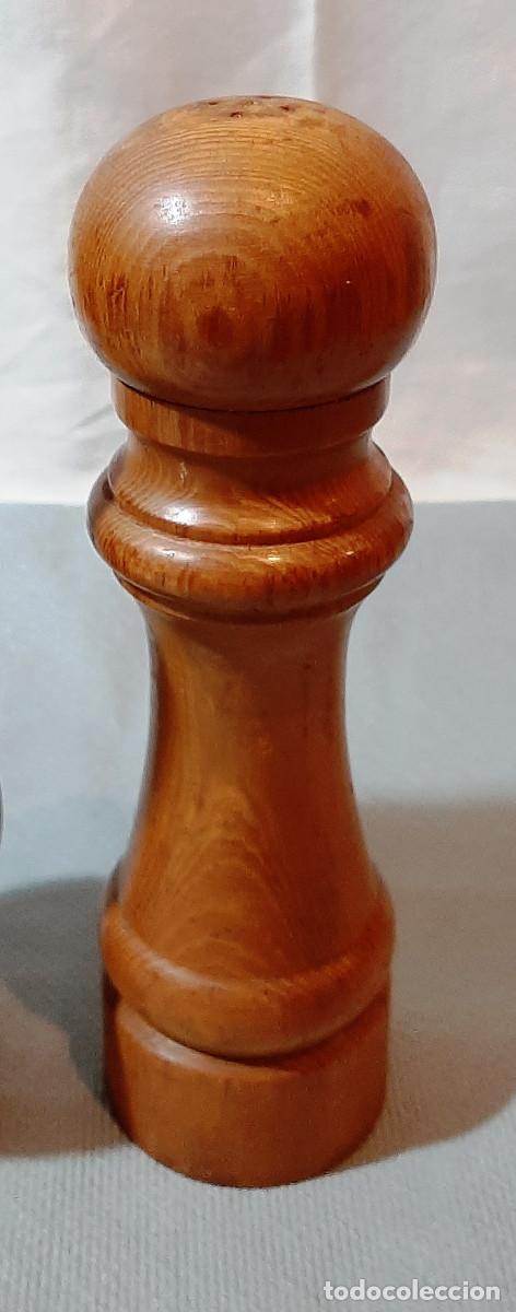 Antig&uuml;edades: Antiguo salero de madera - Foto 2