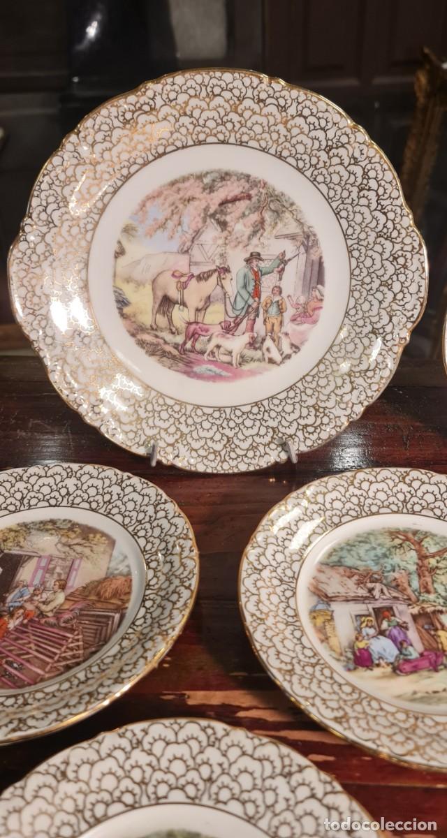 Antig&uuml;edades: Juego de postre de Santa Clara 6 servicios. - Foto 2