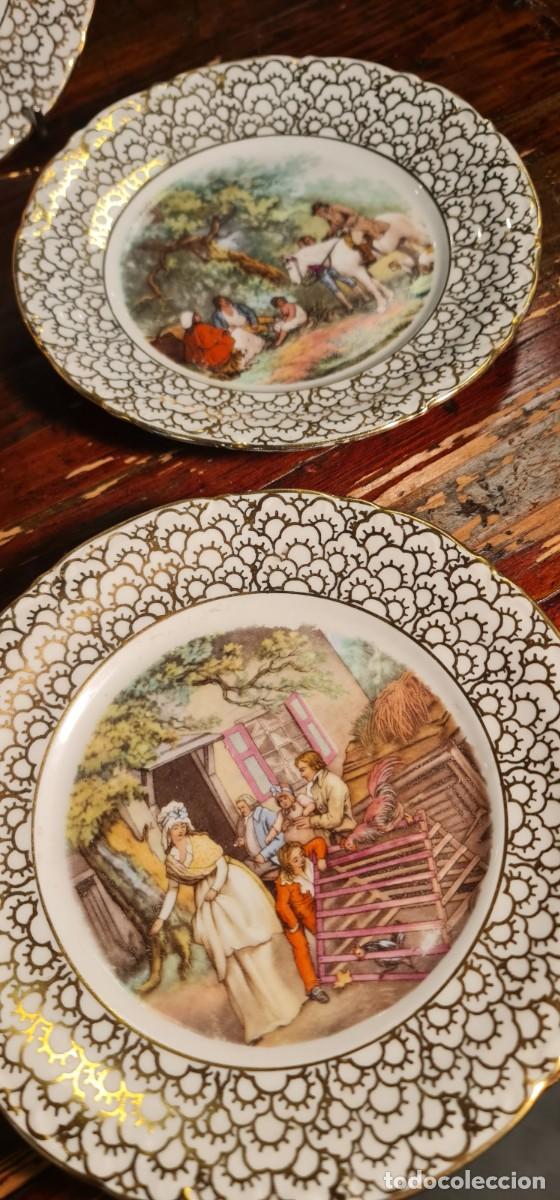 Antig&uuml;edades: Juego de postre de Santa Clara 6 servicios. - Foto 4