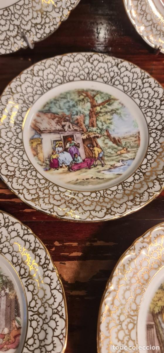 Antig&uuml;edades: Juego de postre de Santa Clara 6 servicios. - Foto 5