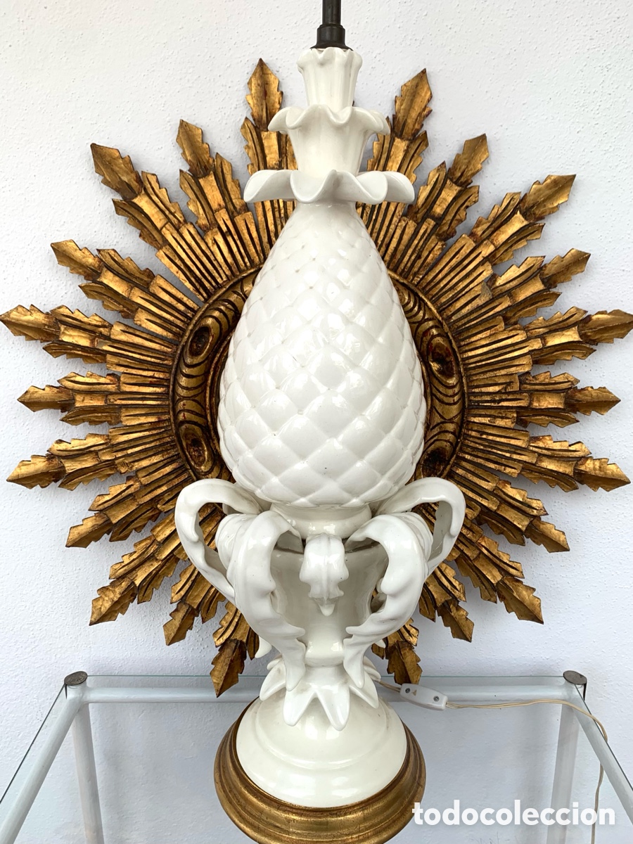 Antig&uuml;edades: ESPEJO SOL MADERA - Foto 1