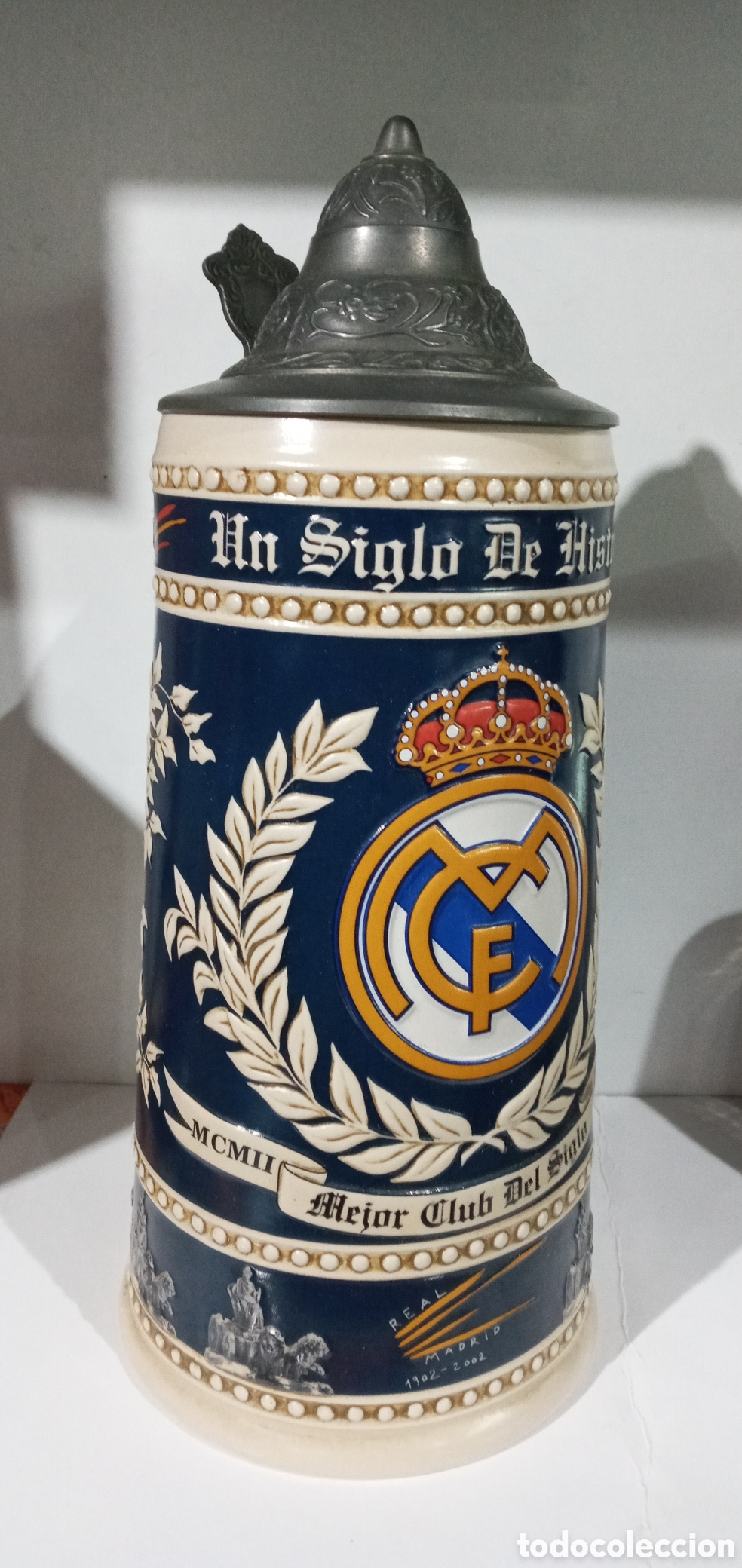 Antig&uuml;edades: GRAN JARRA DEL REAL MADRID CENTENARIO 1902-2002 - Foto 2