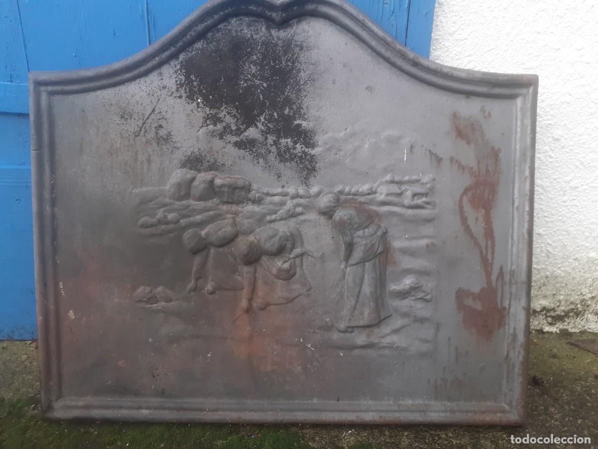 Antig&uuml;edades: Trasfuego, placa de chimenea de 60x70 cm - Foto 1