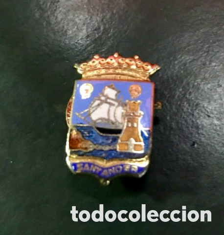 Antig&uuml;edades: INSIGNIA ESMALTADA DE SANTANDER - Foto 1