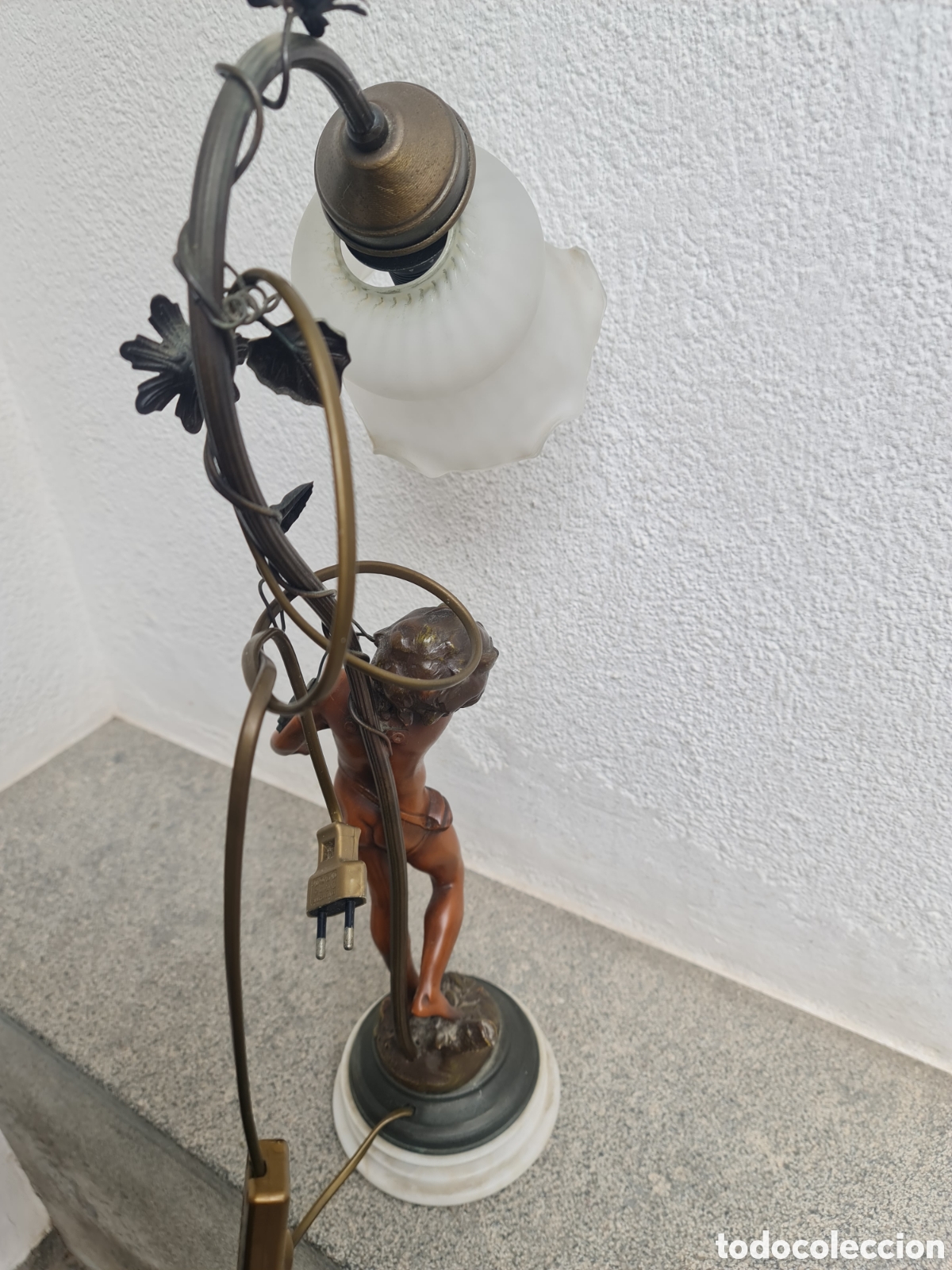 Antig&uuml;edades: L&aacute;mpara querub&iacute;n - Foto 4