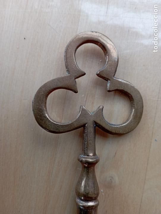 Antig&uuml;edades: LLAVE EN BRONCE CON PUBLIDAD CADKEY. - Foto 3