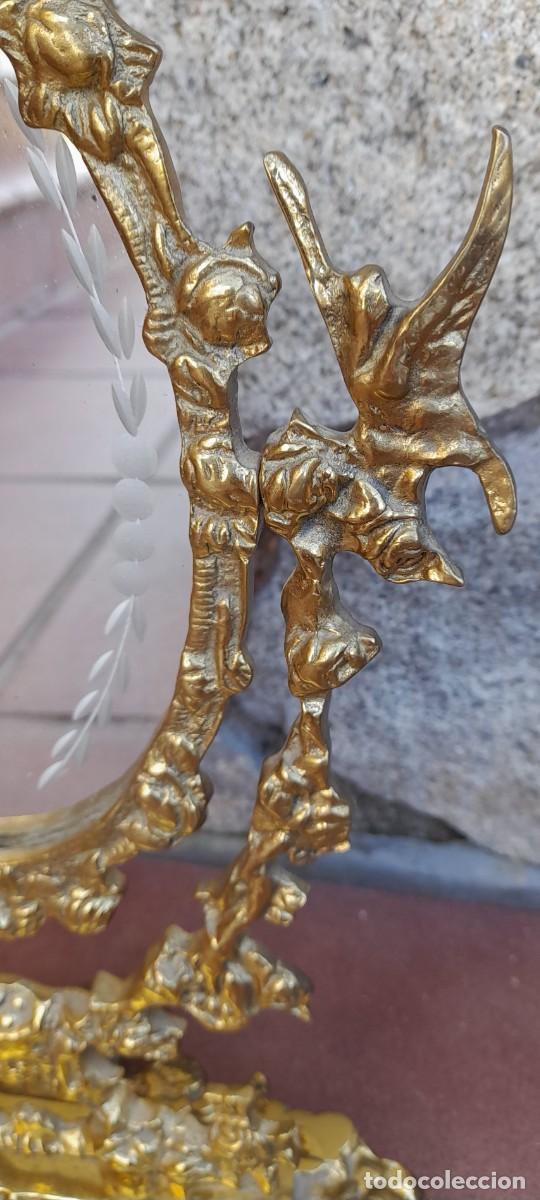 Antig&uuml;edades: ESPEJO DE SOBREMESA DE BRONCE - Foto 3