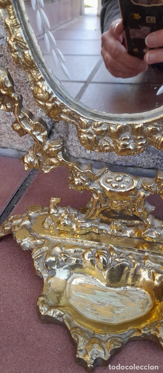 Antig&uuml;edades: ESPEJO DE SOBREMESA DE BRONCE - Foto 6