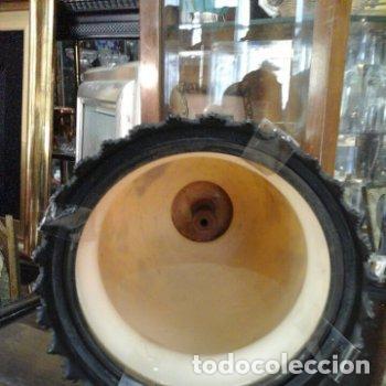 Antig&uuml;edades: L&aacute;mpara opalina con flores - Foto 3