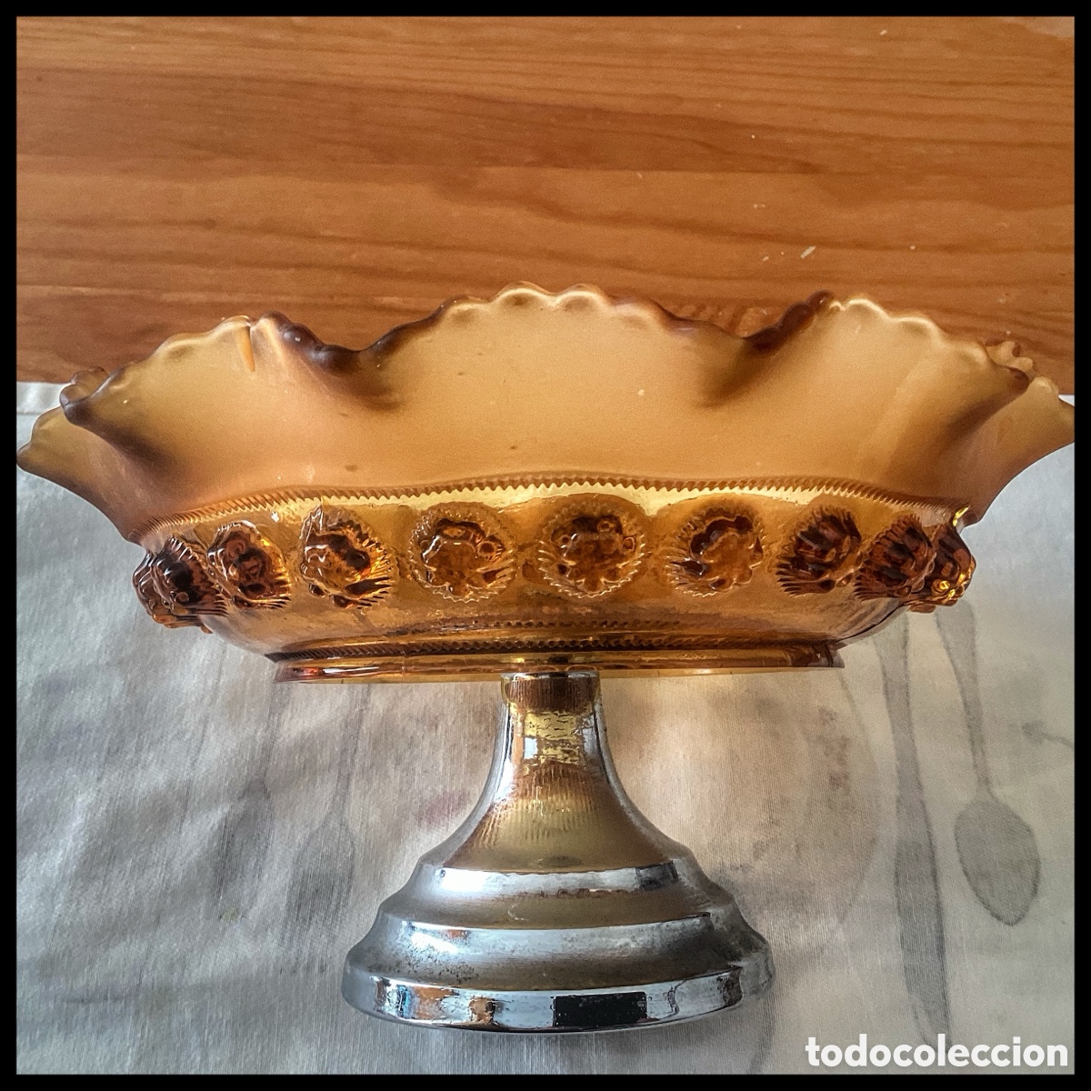 Antig&uuml;edades: Frutero de vidrio estilo R&ouml;emer alem&aacute;n - Foto 1