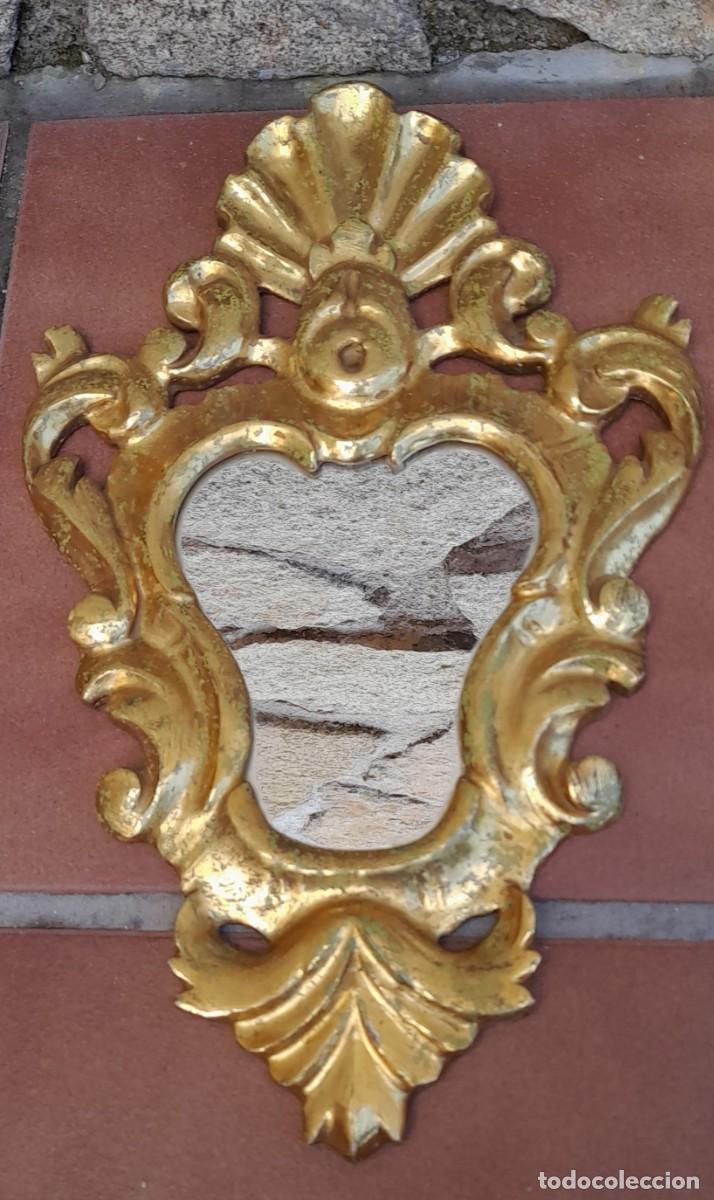 Antig&uuml;edades: ANTIGUA CORNUCOPIA MADERA POLICROMADA PAN DE ORO - Foto 1