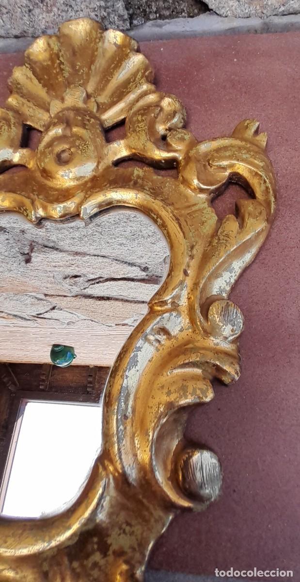 Antig&uuml;edades: ANTIGUA CORNUCOPIA MADERA POLICROMADA PAN DE ORO - Foto 4