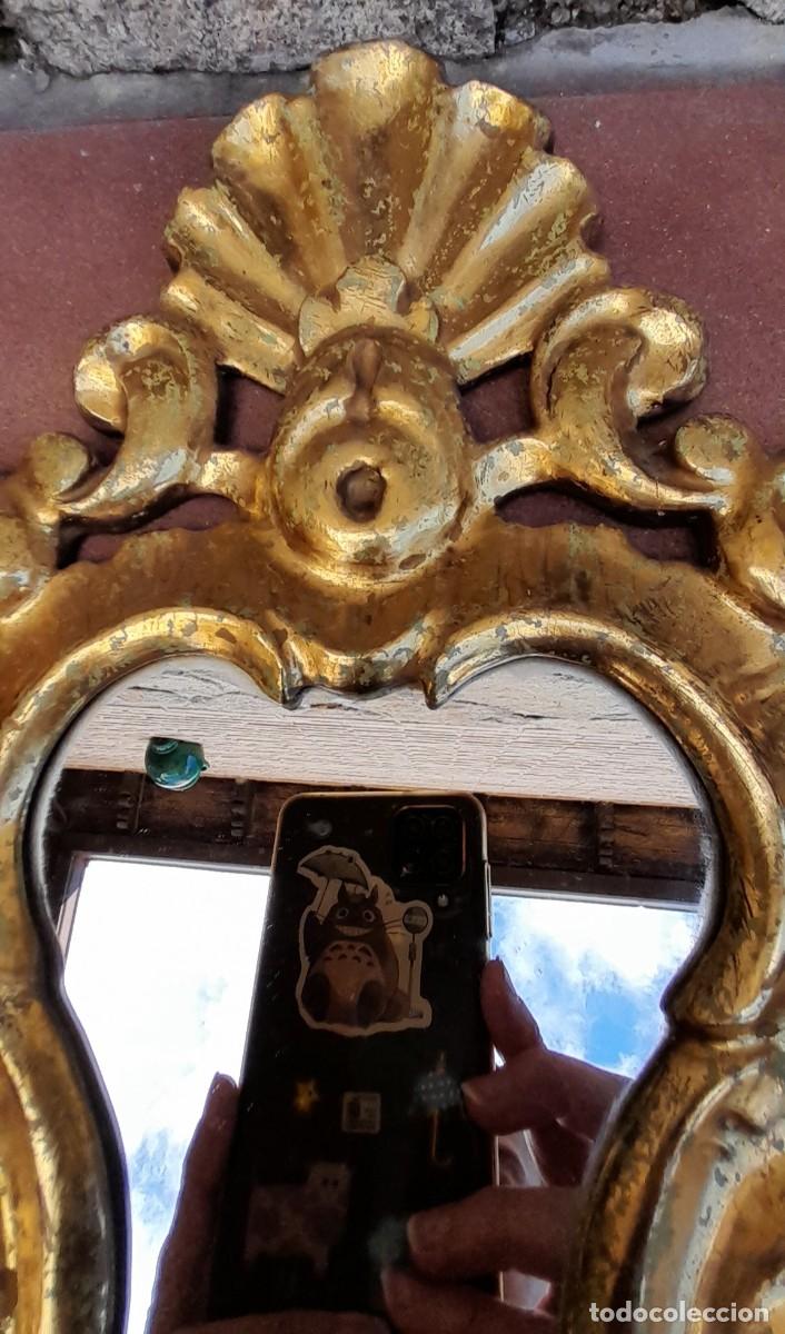 Antig&uuml;edades: ANTIGUA CORNUCOPIA MADERA POLICROMADA PAN DE ORO - Foto 5