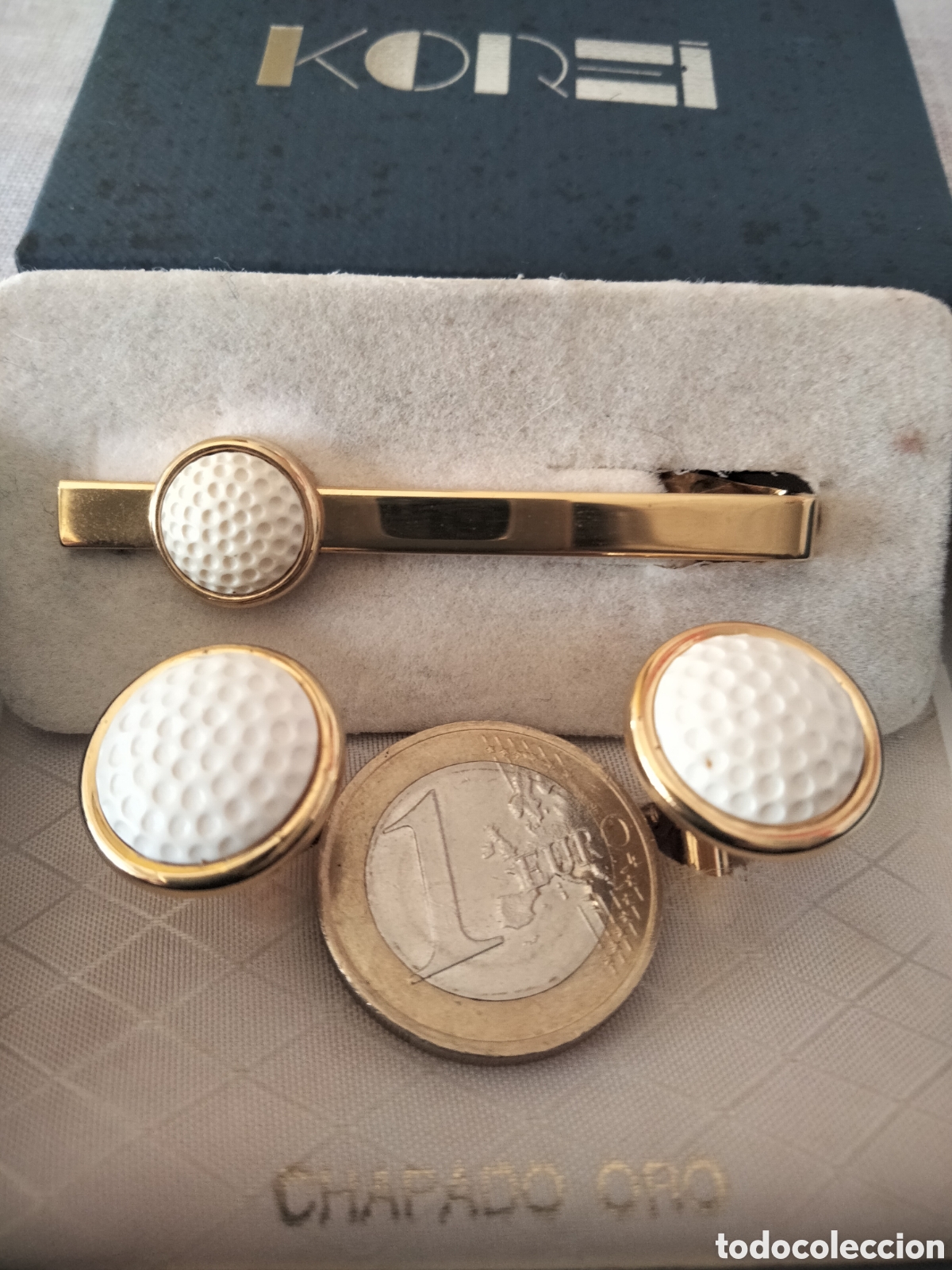 Antig&uuml;edades: Gemelos y pisacorbatas golf - Foto 1
