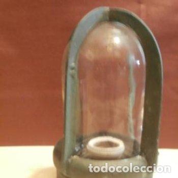 Antig&uuml;edades: Lampara de barco bronce y cristal - Foto 2