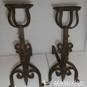 Antig&uuml;edades: Pareja de Morillos para chimenea. - Foto 2
