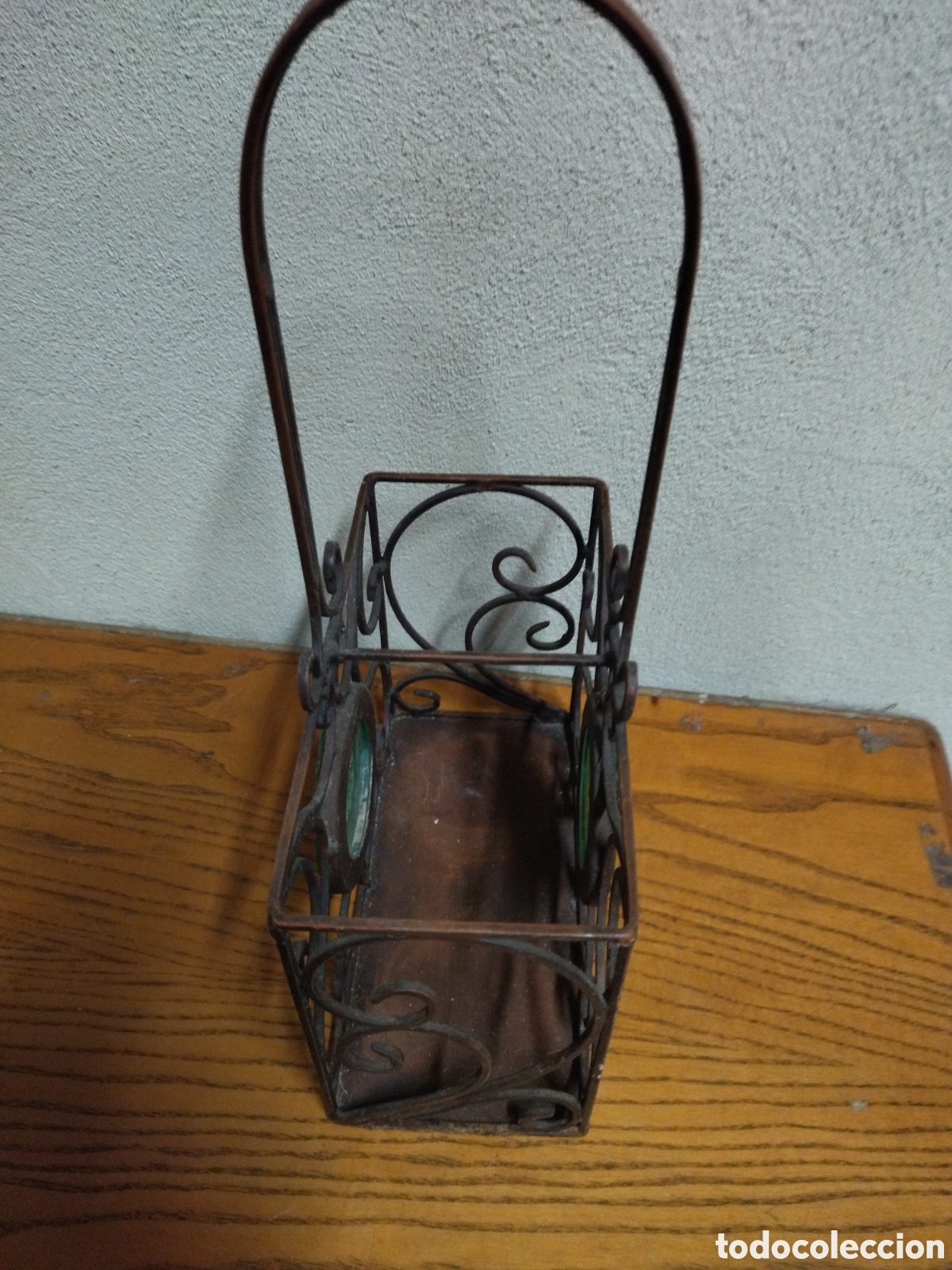 Antig&uuml;edades: Botellero para dos botellas de vino - Foto 3