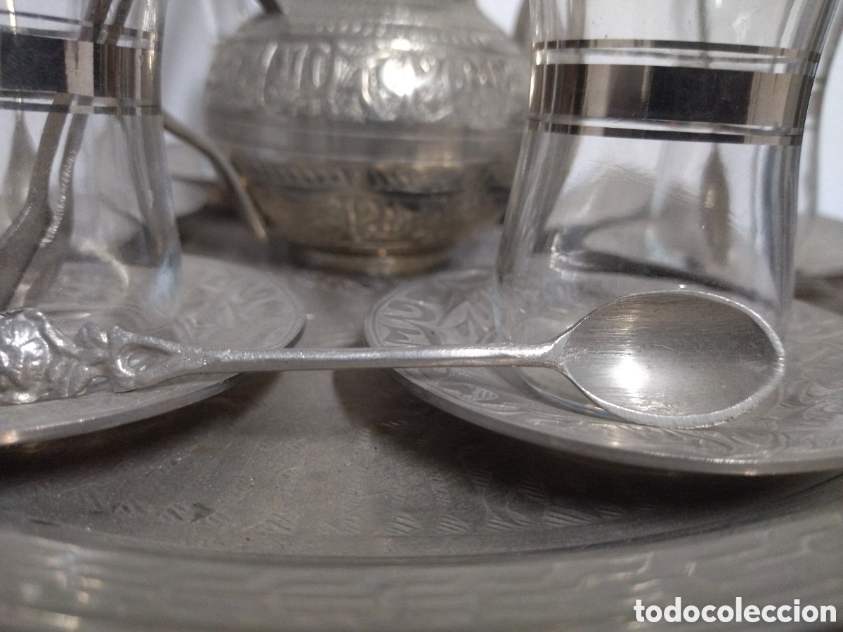 Antig&uuml;edades: Juego de t&eacute; turco. De alpaca - Foto 3