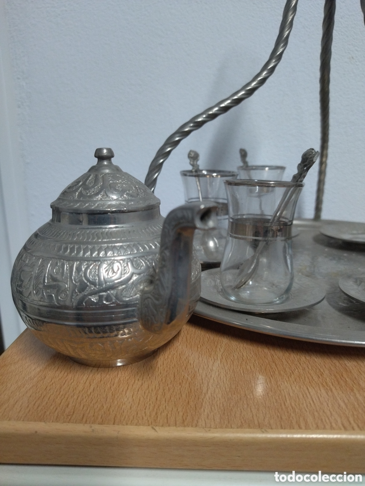 Antig&uuml;edades: Juego de t&eacute; turco. De alpaca - Foto 9