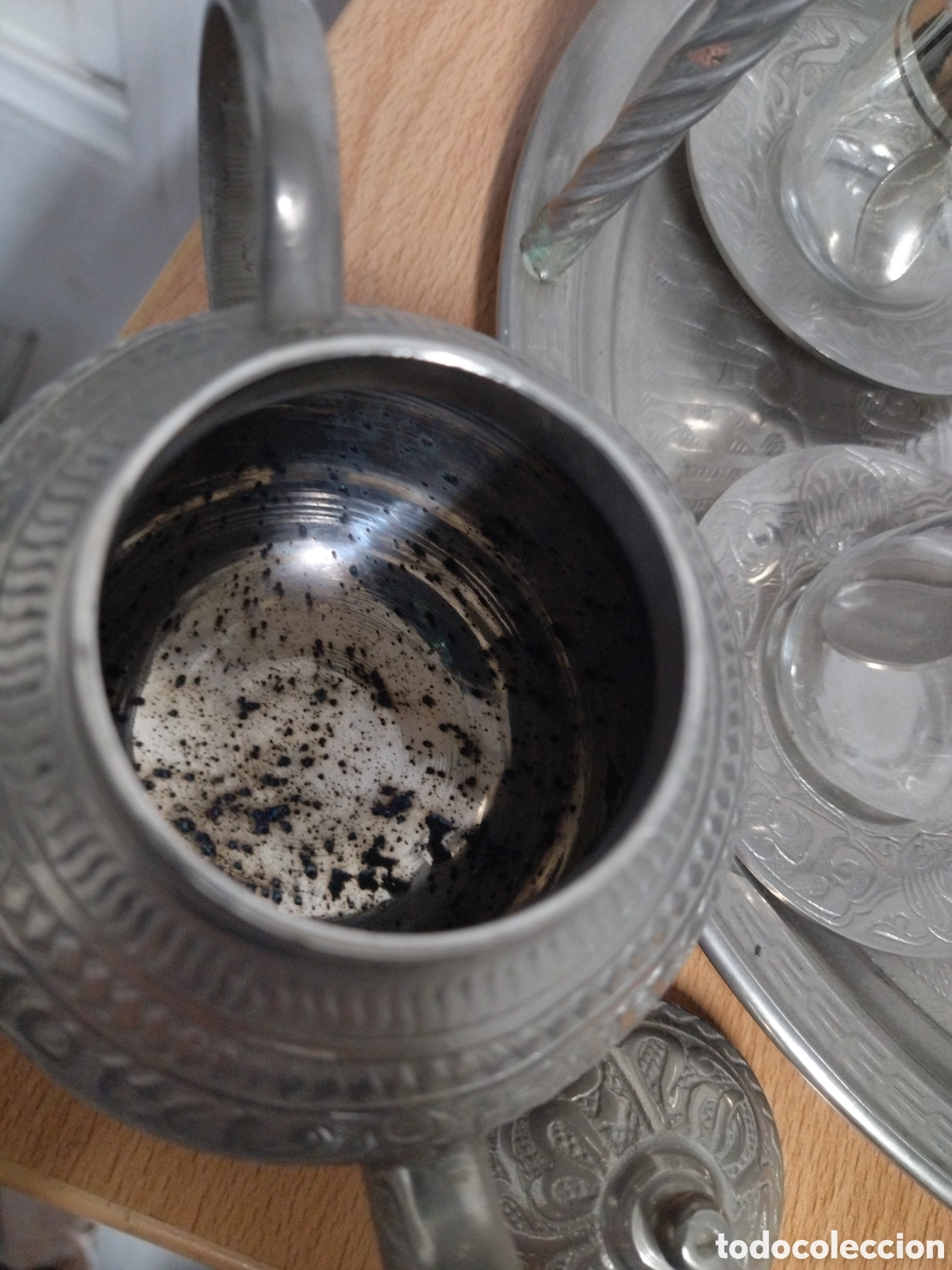 Antig&uuml;edades: Juego de t&eacute; turco. De alpaca - Foto 10