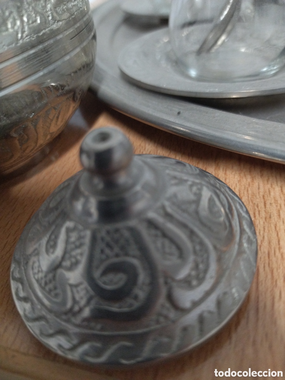 Antig&uuml;edades: Juego de t&eacute; turco. De alpaca - Foto 11