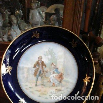 Antig&uuml;edades: Plato Limoges pintado a mano - Foto 1