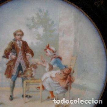 Antig&uuml;edades: Plato Limoges pintado a mano - Foto 2