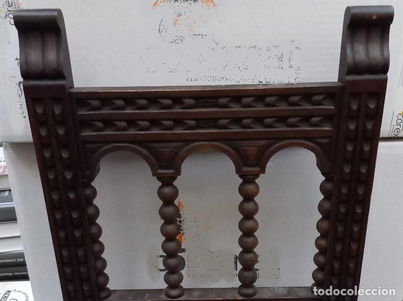 Antig&uuml;edades: SILLA RUSTICA CASTELLANA DE MADERA PESADA - Foto 2