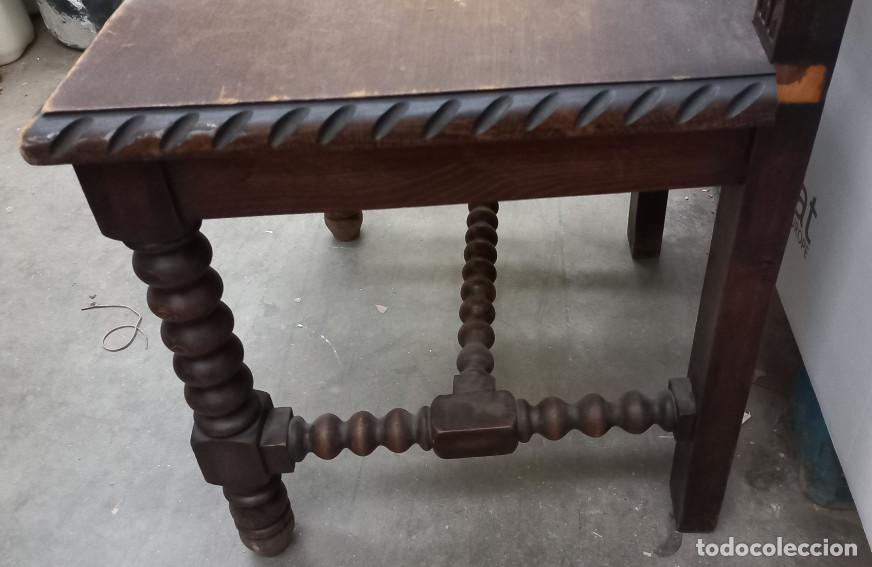 Antig&uuml;edades: SILLA RUSTICA CASTELLANA DE MADERA PESADA - Foto 5