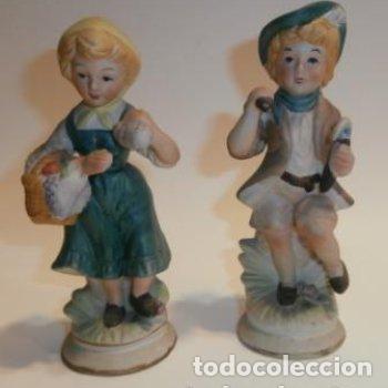 Antig&uuml;edades: Parejita en biscuit coloreado - Foto 1
