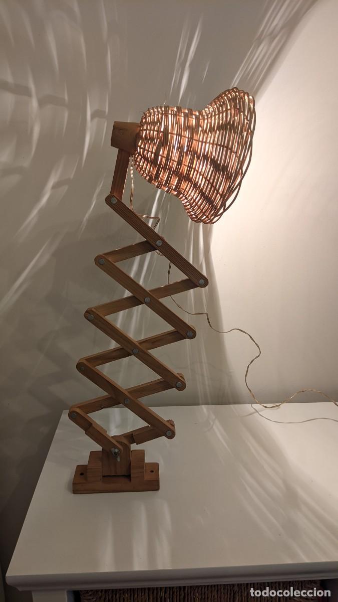 Antig&uuml;edades: ANTIGUO FLEXO EXTENSIBLE MADERA Y MINBRE - Foto 3
