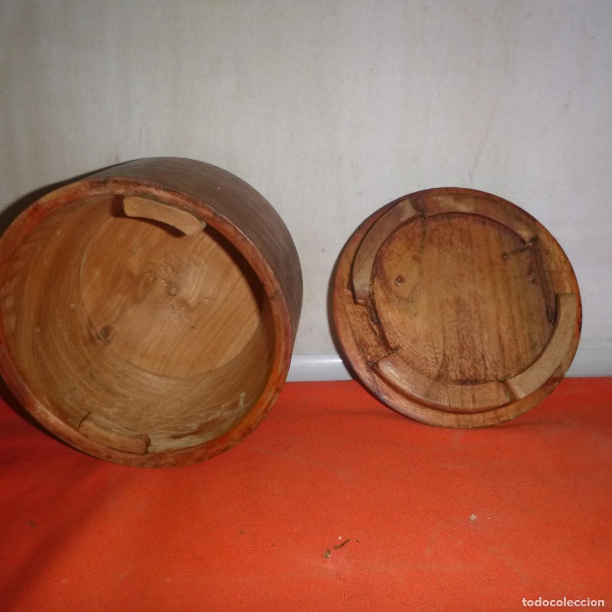 Antig&uuml;edades: TARRO COCINA PARA ESPECIES EN MADERA DE OLMO - Foto 3