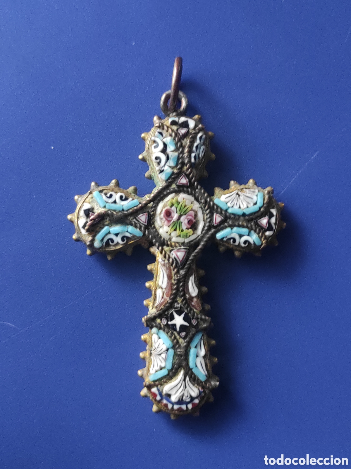Antig&uuml;edades: CRUZ DE MICRO MOSAICO VENECIANA - Foto 6