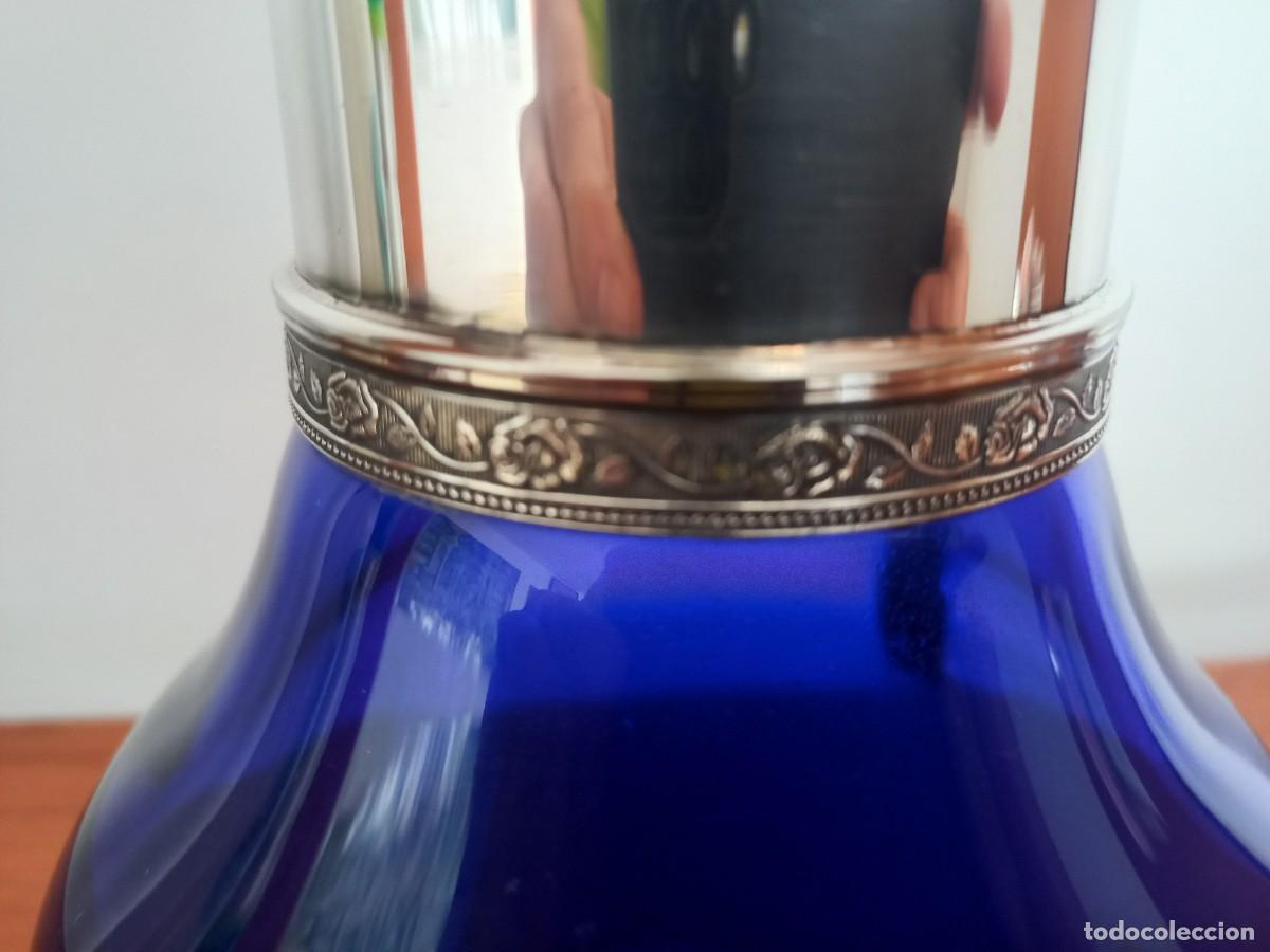 Antig&uuml;edades: JARRA AZUL COBALTO Y PLATA - Foto 6