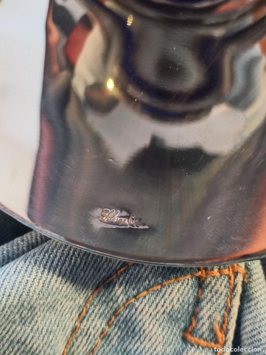 Antig&uuml;edades: JARRA AZUL COBALTO Y PLATA - Foto 13
