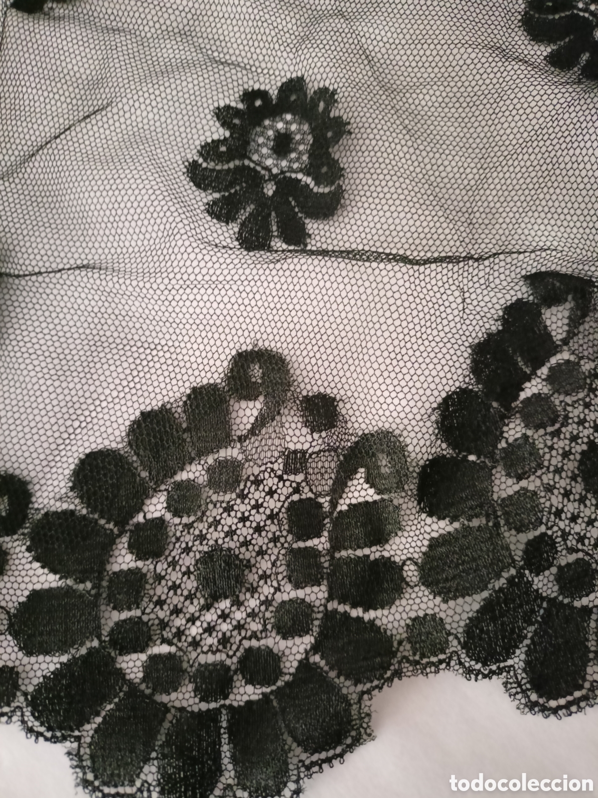 Antig&uuml;edades: Antigua mantilla triangular misa. Nuevo. Vintage - Foto 2