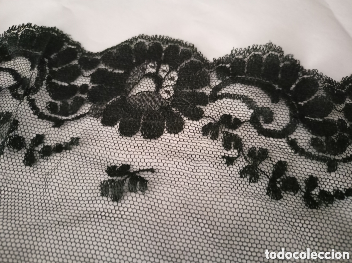 Antig&uuml;edades: Antigua mantilla triangular misa. Nuevo vintage - Foto 3
