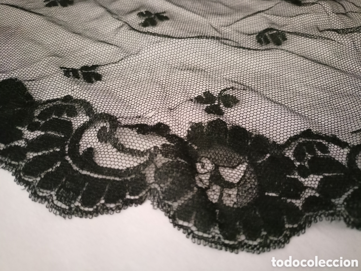 Antig&uuml;edades: Antigua mantilla triangular misa. Nuevo vintage - Foto 5