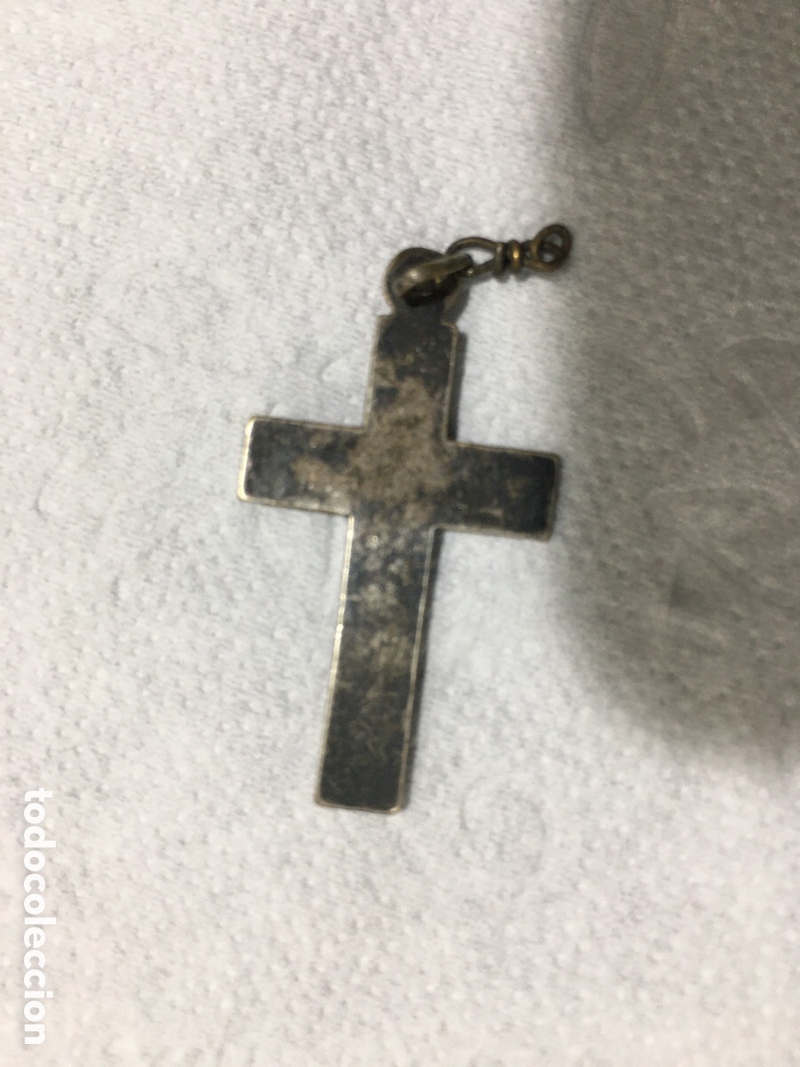 Antig&uuml;edades: Cruz peque&ntilde;a de plata - Foto 2