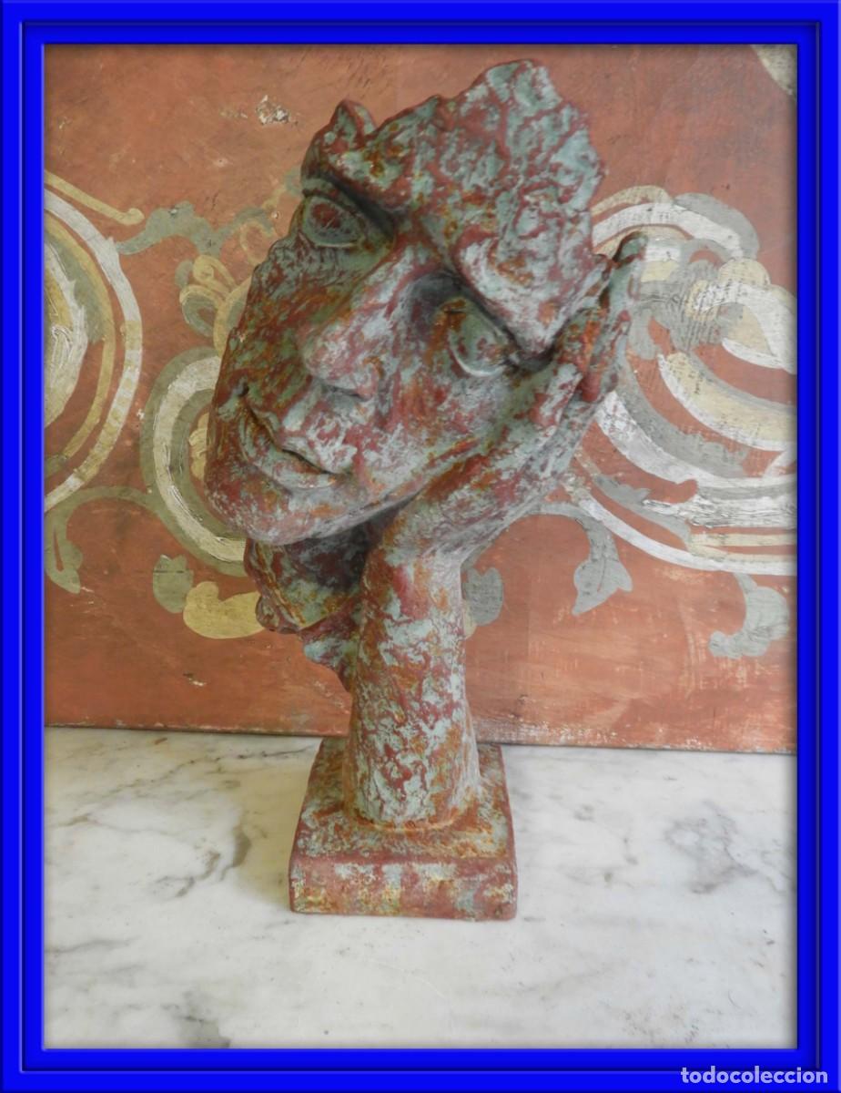 Antig&uuml;edades: CARA REALIZADA EN HIERRO SUPERDECORATIVA - Foto 1