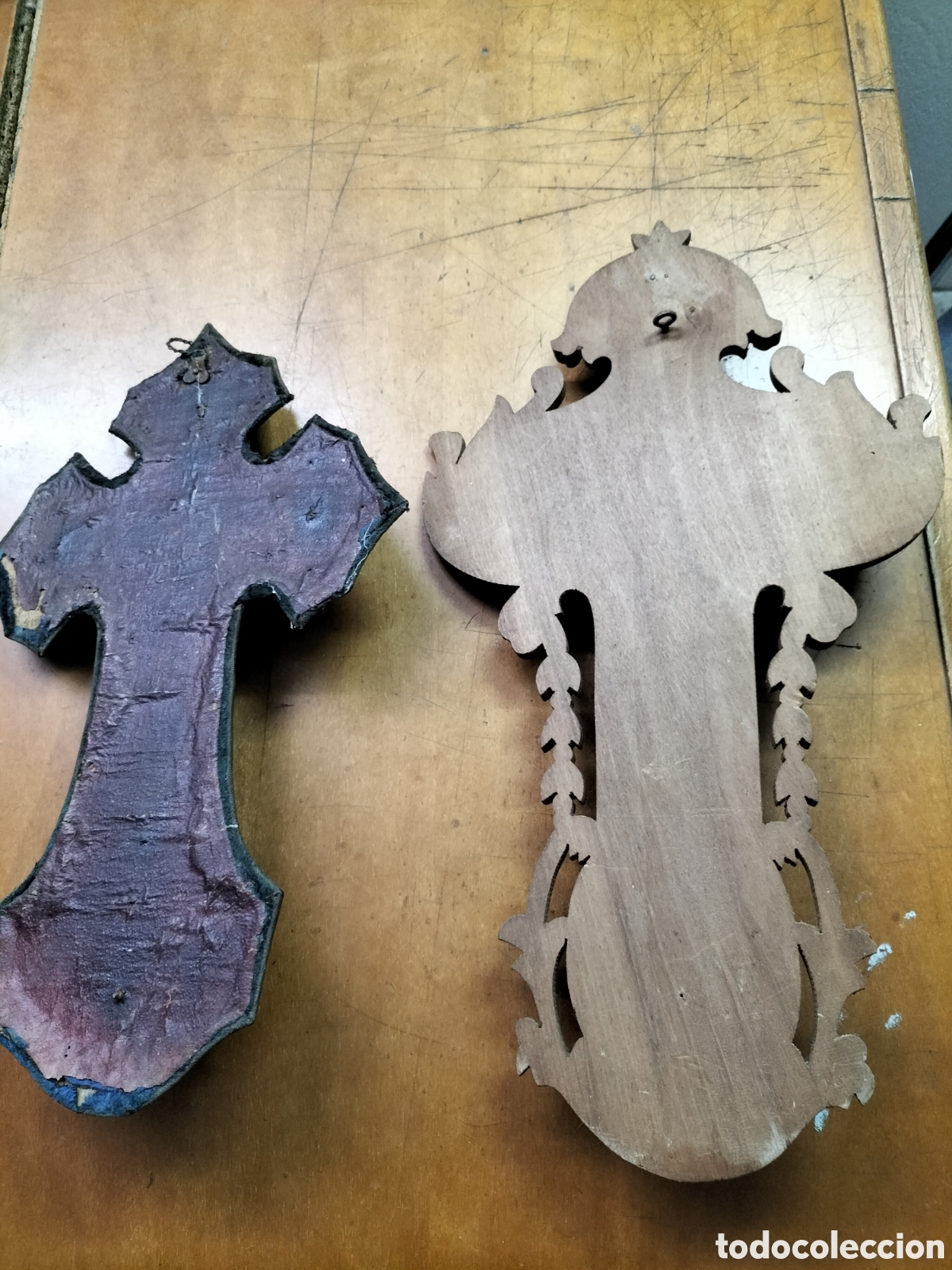 Antig&uuml;edades: Antiguas Benditeras de Madera y Metal. - Foto 2
