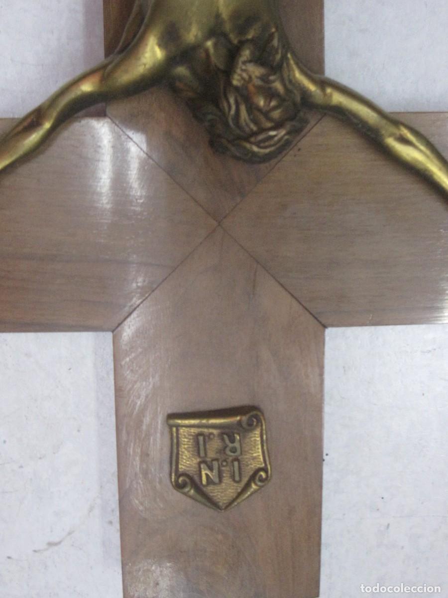 Antig&uuml;edades: CRUCIFIJO DE BRONCE ANTIGUO - Foto 3