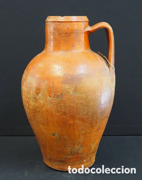 Antig&uuml;edades: Antiguo c&aacute;ntaro de aceite de JIMENEZ DE JAMUZ (LEON) - Foto 1