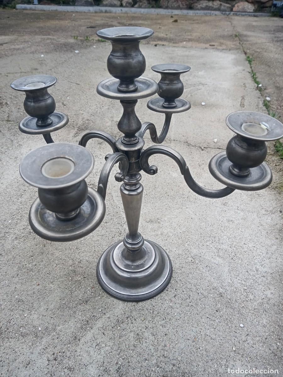Antig&uuml;edades: BONITO CANDELAMBRO ANTIGUO DE ESTA&Ntilde;O - Foto 2