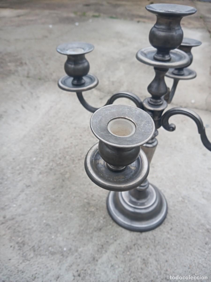 Antig&uuml;edades: BONITO CANDELAMBRO ANTIGUO DE ESTA&Ntilde;O - Foto 4